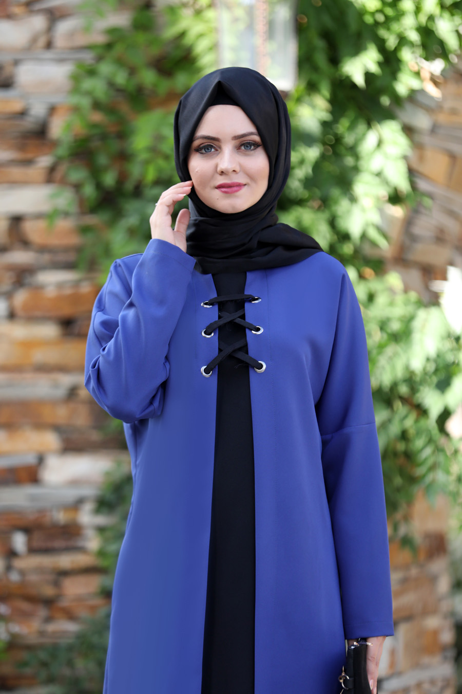 INDIGO COLOR TUNIC AND PANT SUIT