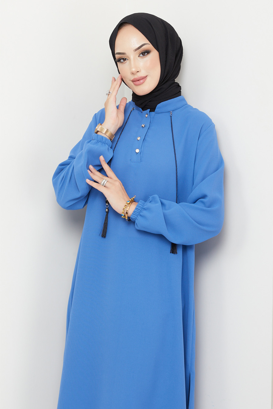 TUNIC - INDIGO COLOR  TUNIC - INDIGO COLOR