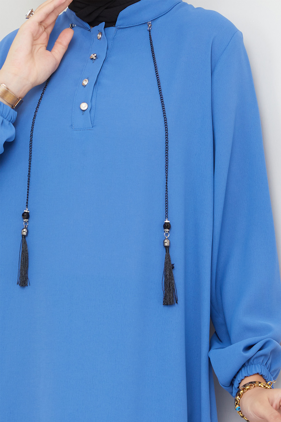 TUNIC - INDIGO COLOR  TUNIC - INDIGO COLOR