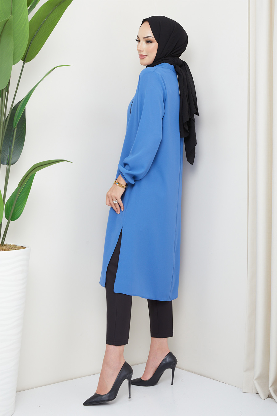 TUNIC - INDIGO COLOR  TUNIC - INDIGO COLOR