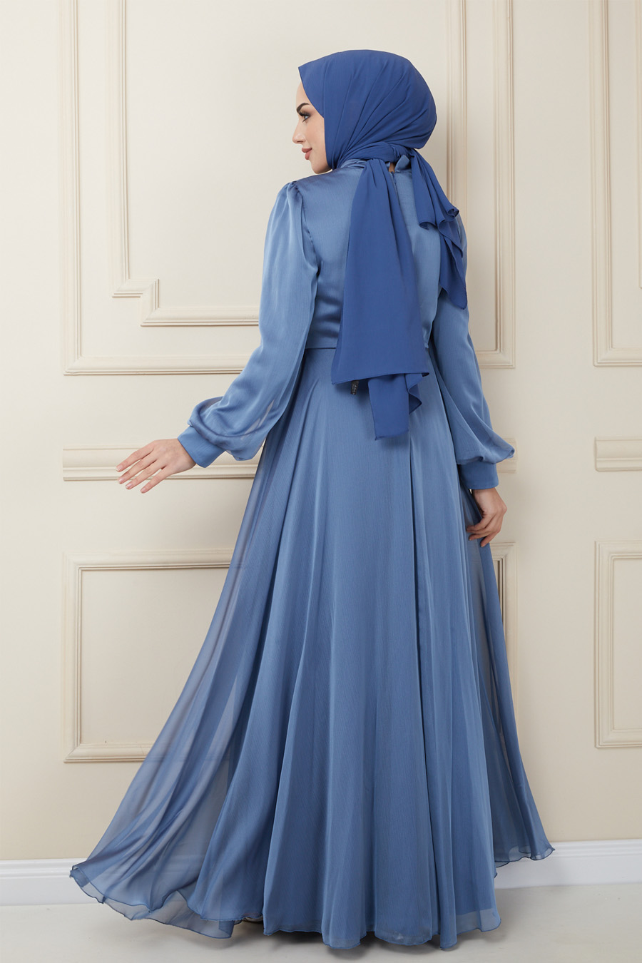 INDIGO EVENING DRESS  