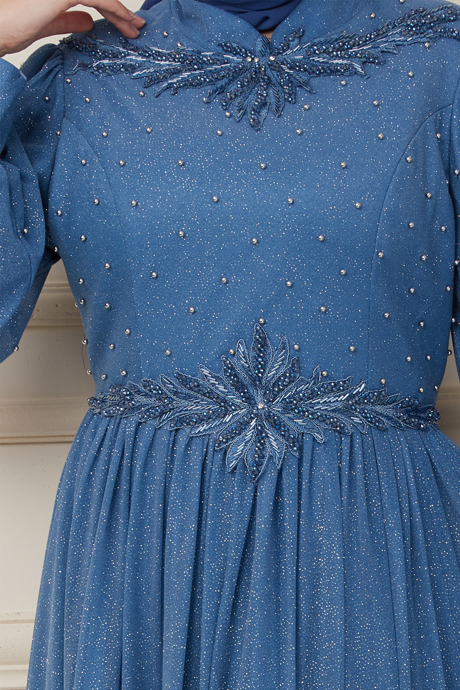 INDIGO EVENING DRESS  