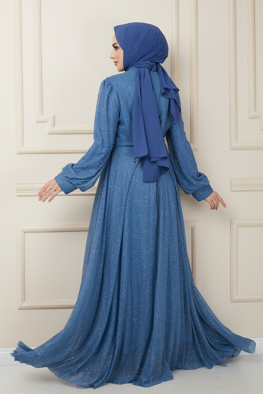 INDIGO EVENING DRESS  