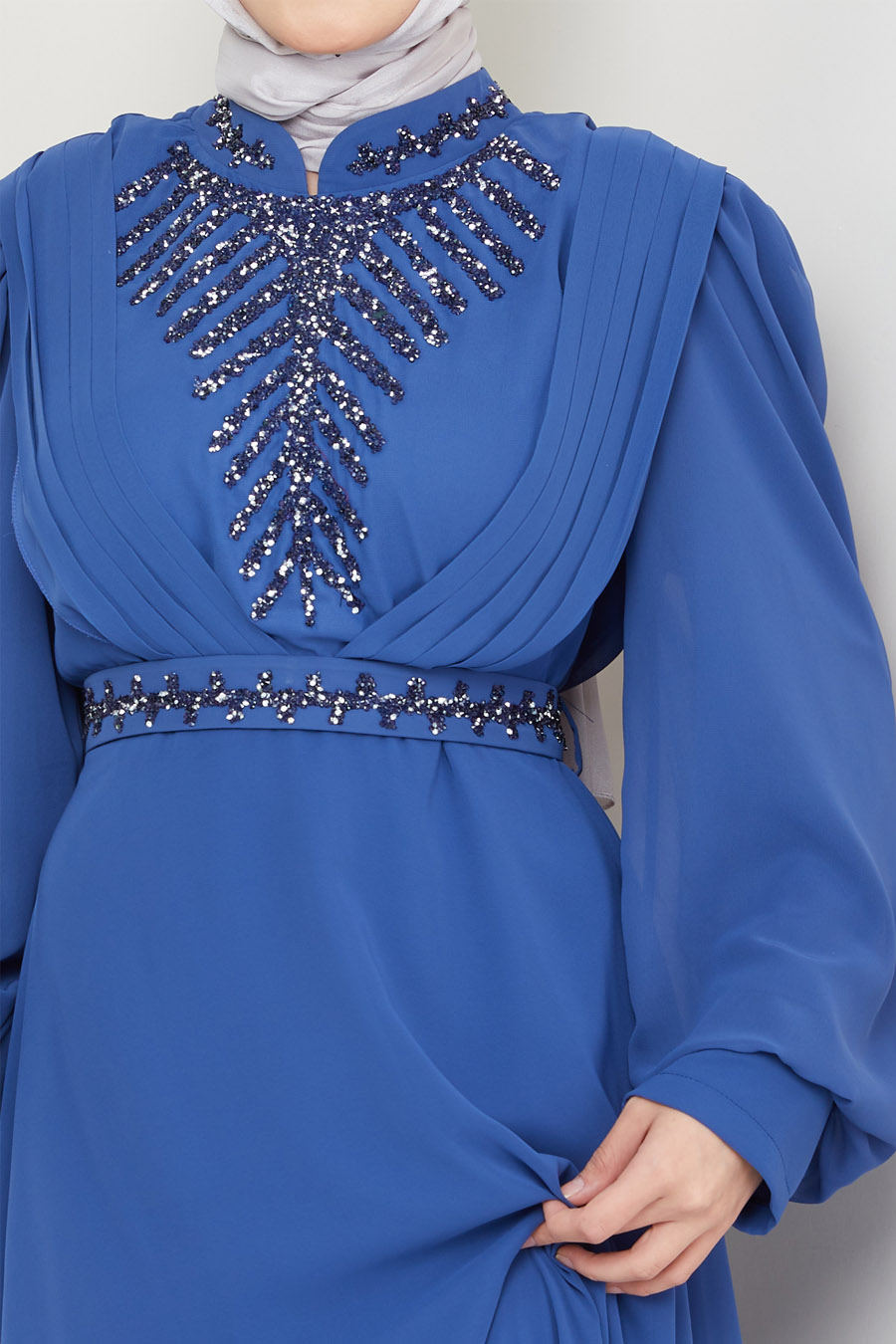 INDIGO EVENING DRESS  