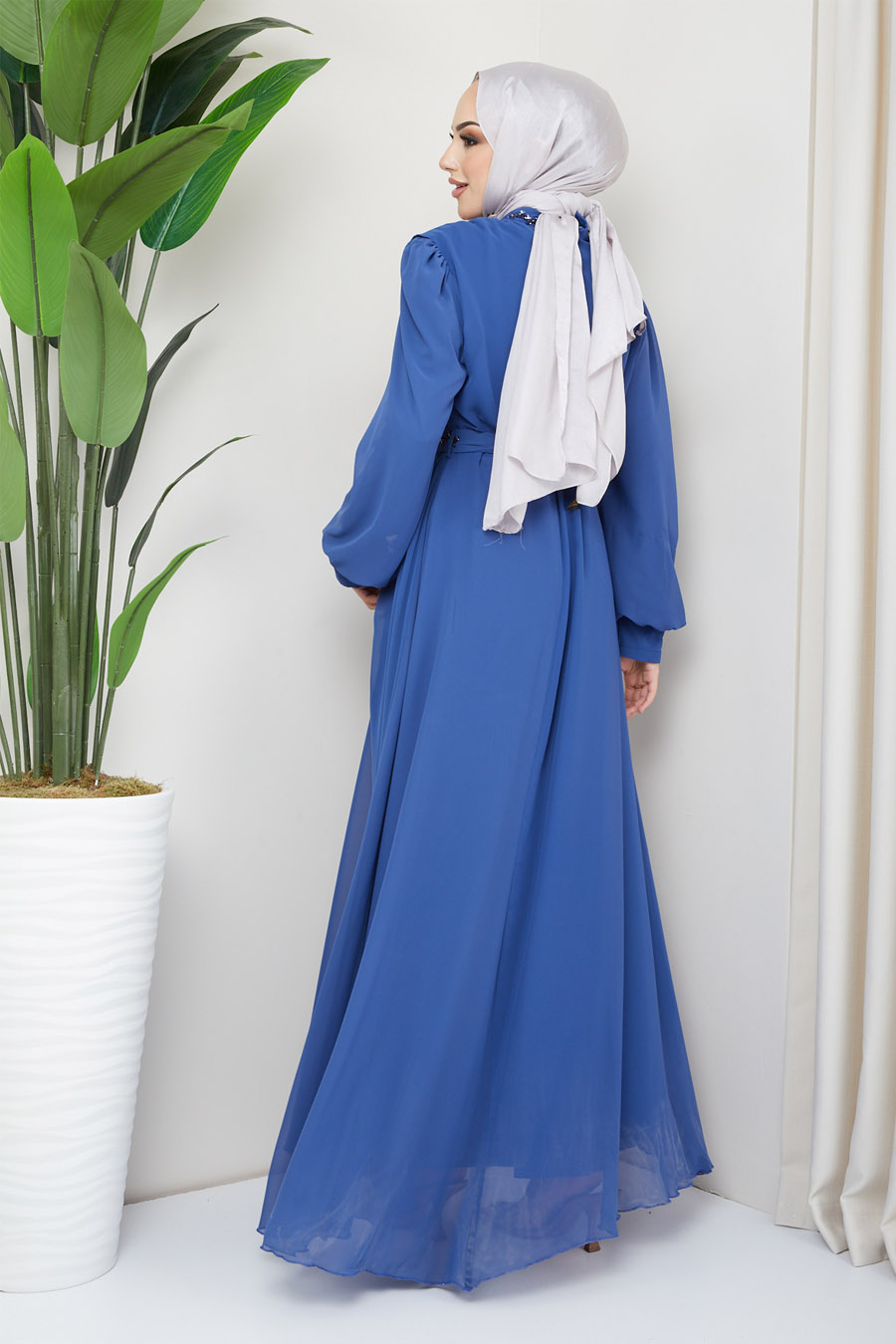 INDIGO EVENING DRESS  