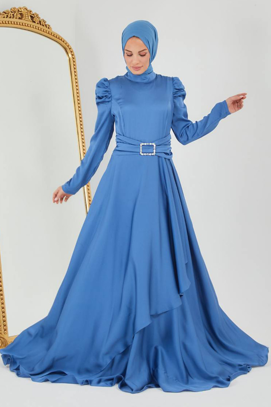 INDIGO EVENING DRESS  