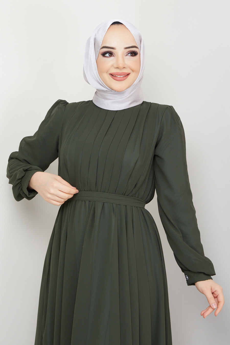 KHAKI EVENING DRESS   KHAKI EVENING DRESS