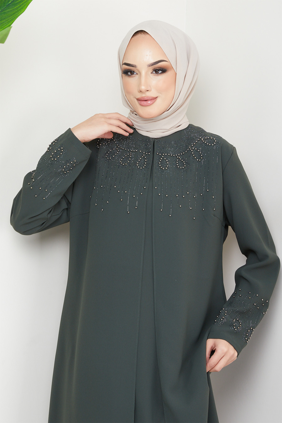 KHAKI COLOR EVENING DRESS   KHAKI COLOR EVENING DRESS