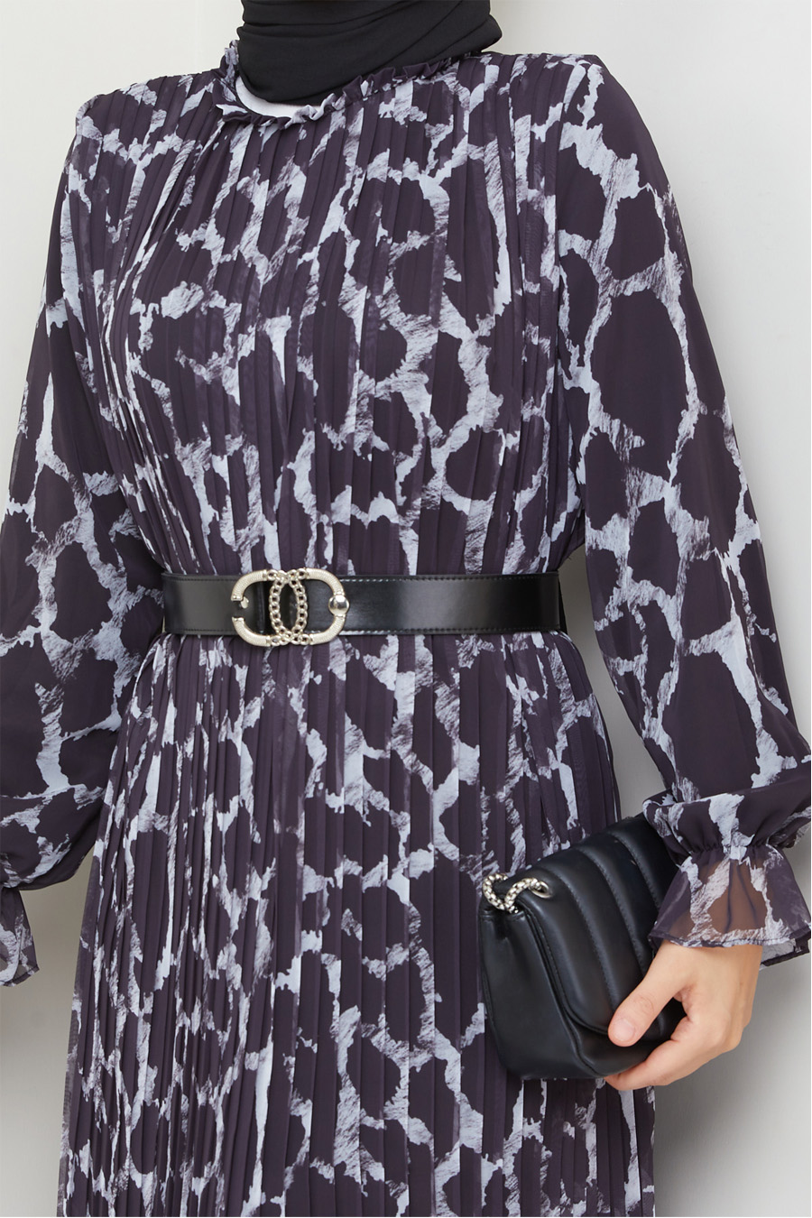 LEOPAR PATTERNED BLACK  - DRESS
