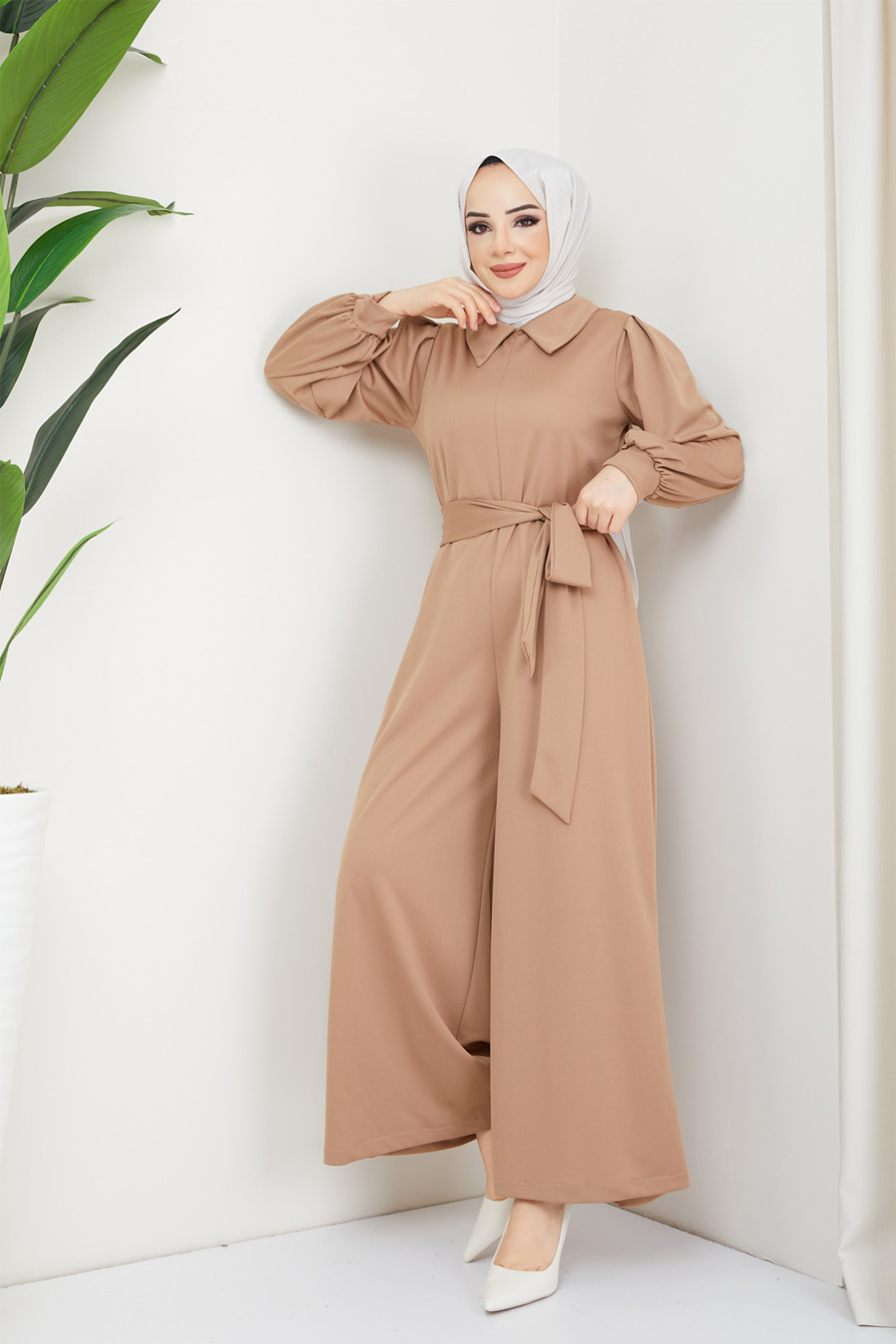 LIGHT BROWN JUMPSUIT 