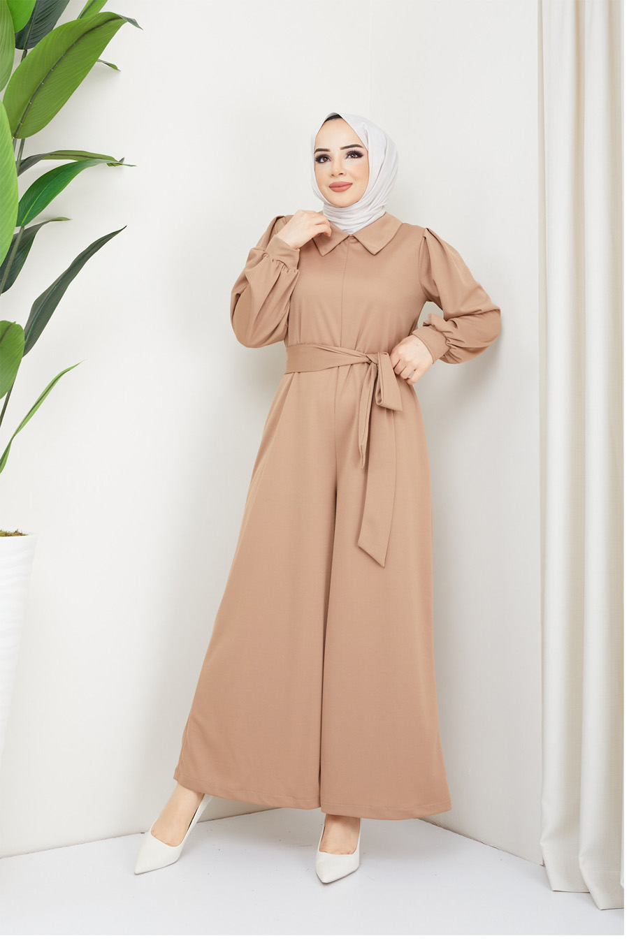 LIGHT BROWN JUMPSUIT 