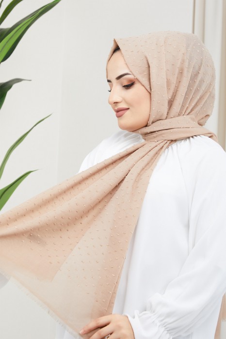 LIGHT CAMEL  -  SHAWL