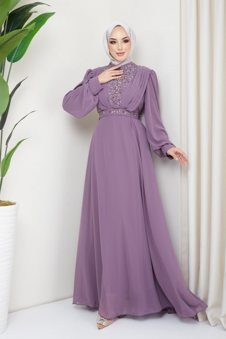 LILA EVENING DRESS  