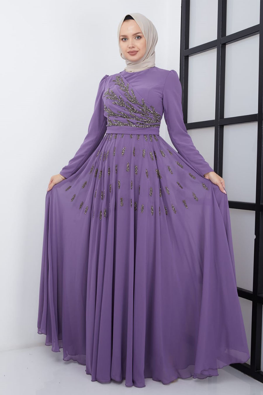 LILA EVENING DRESS  