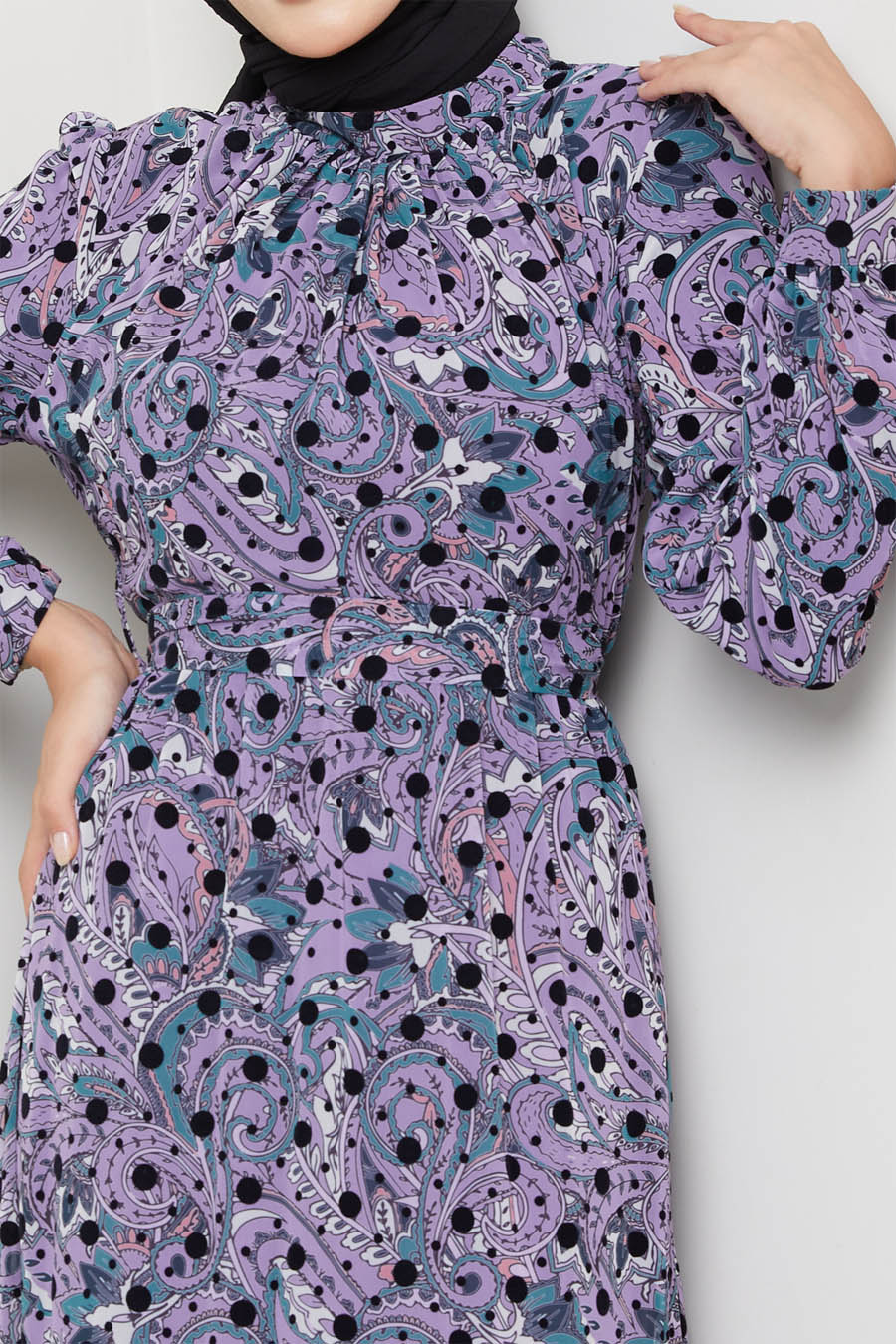 LILA  PATTERNED DRESS 