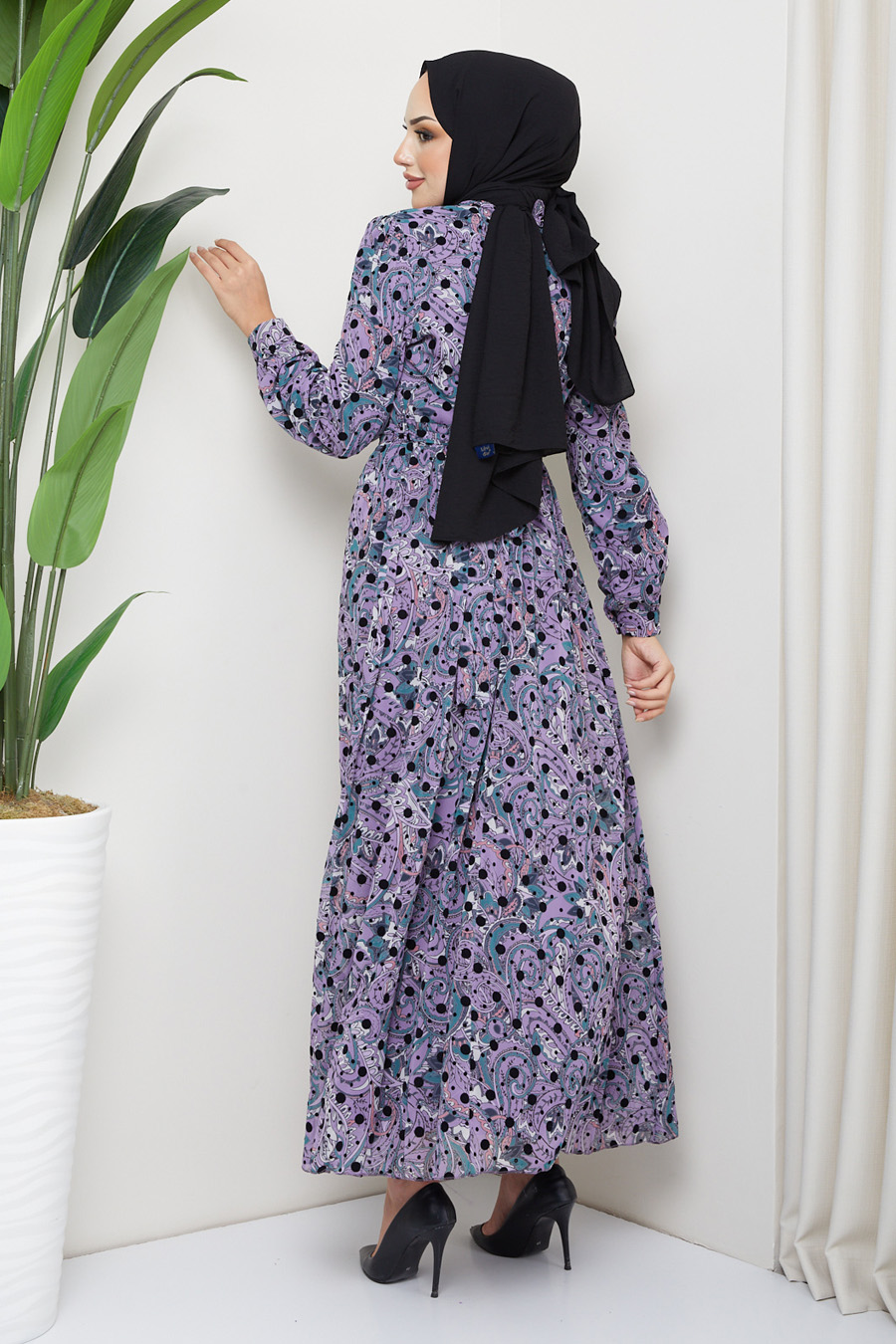 LILA  PATTERNED DRESS 