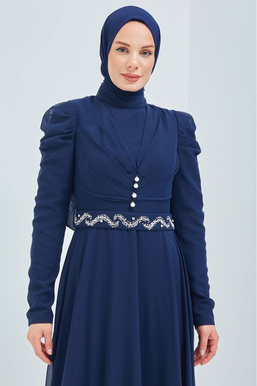 NAVY BLUE  EVENING DRESS   NAVY BLUE  EVENING DRESS