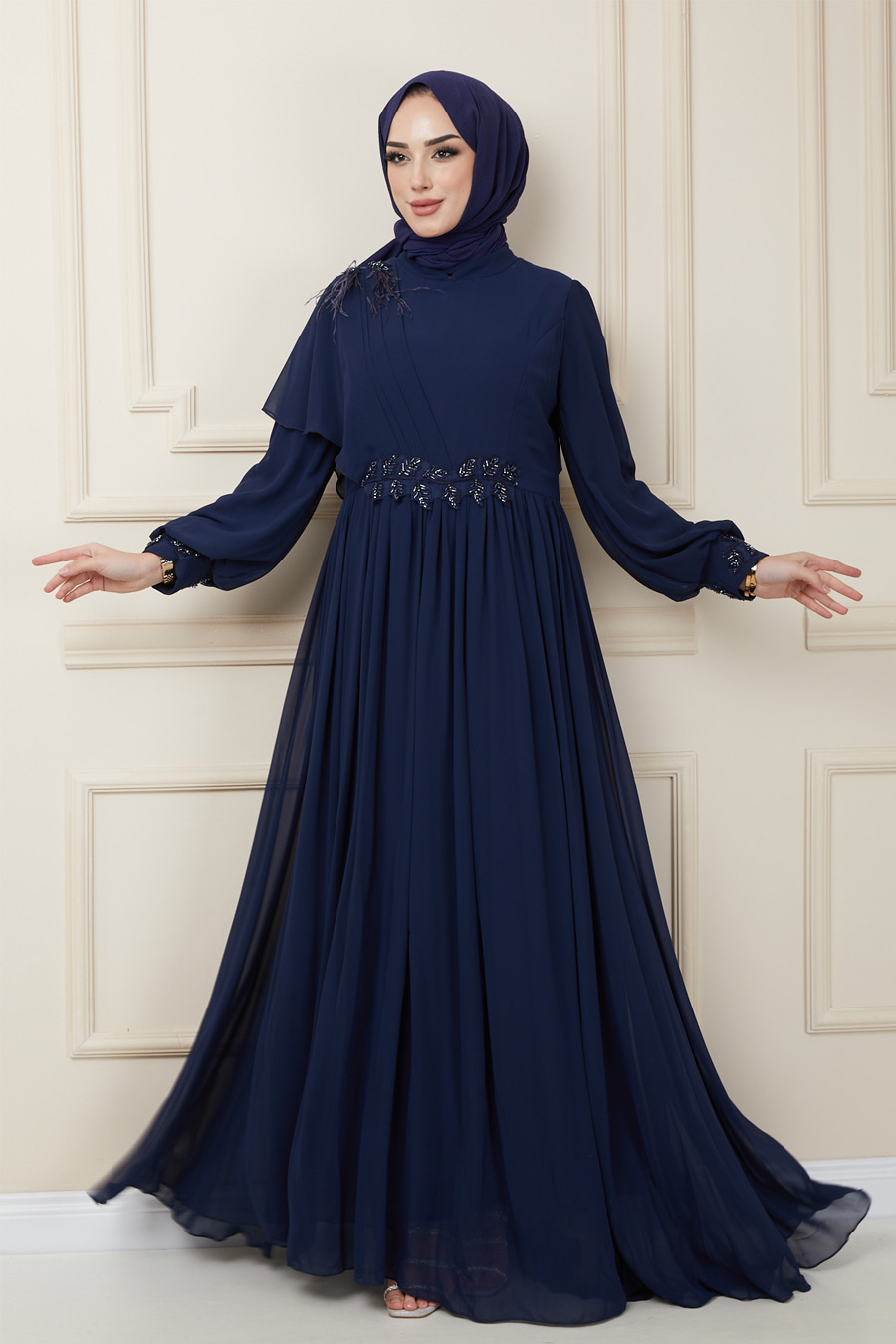 NAVY BLUE EVENING DRESS   NAVY BLUE EVENING DRESS
