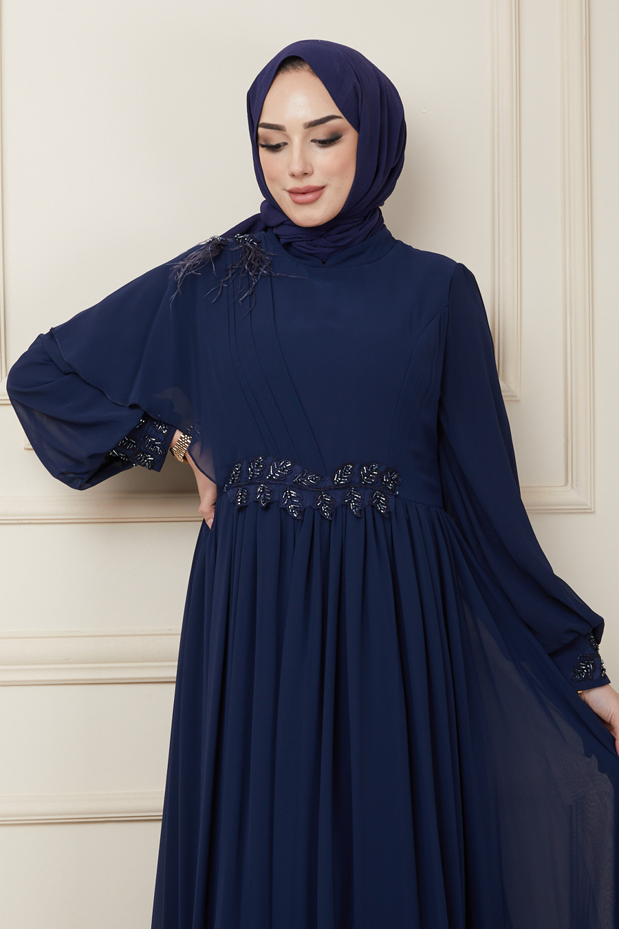 NAVY BLUE EVENING DRESS   NAVY BLUE EVENING DRESS