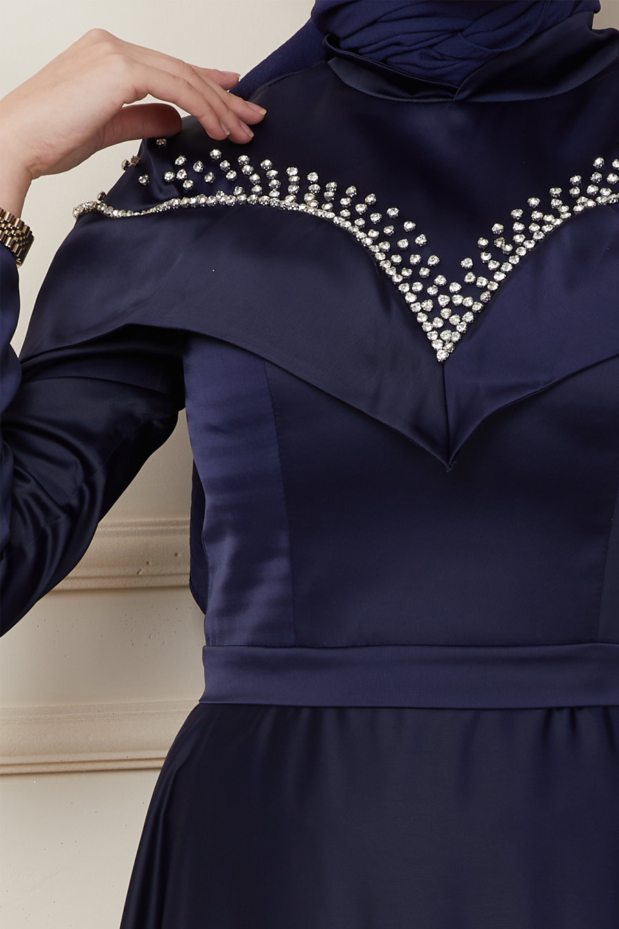 NAVY BLUE EVENING DRESS  