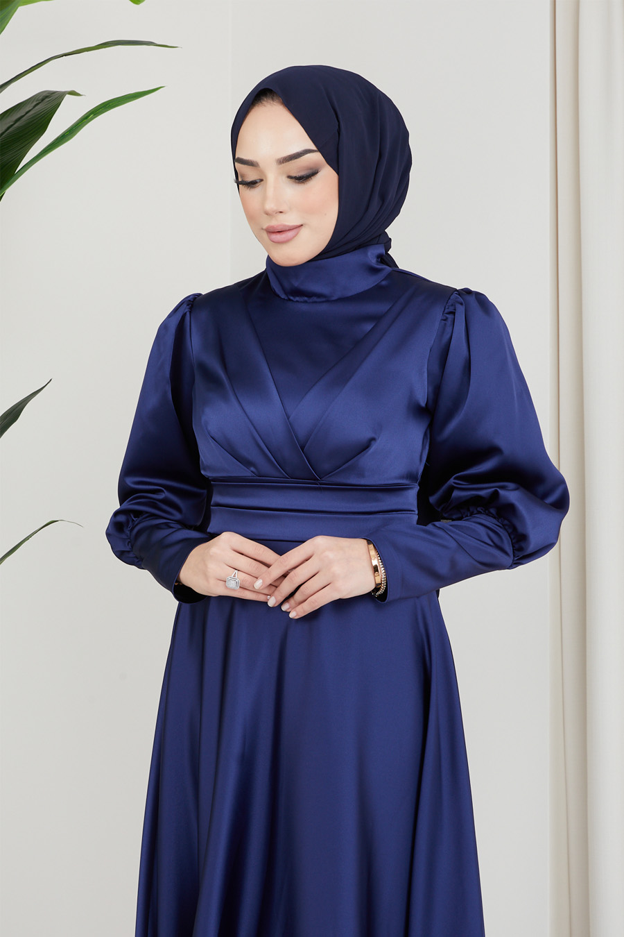 NAVY BLUE EVENING DRESS  
