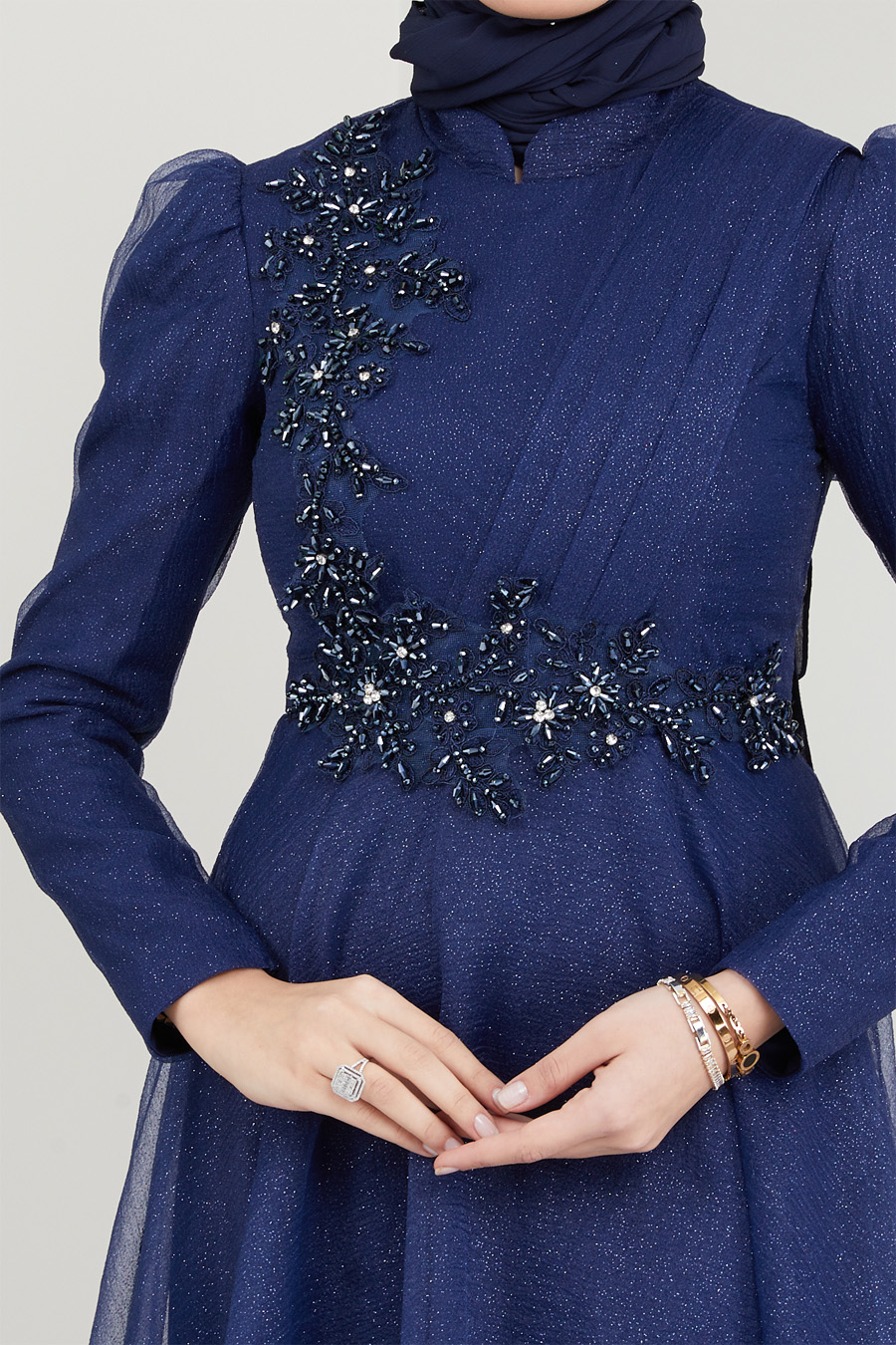 NAVY BLUE EVENING DRESS  