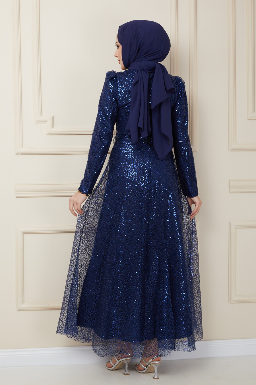NAVY BLUE EVENING DRESS  