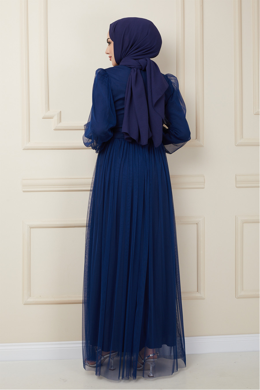 NAVY BLUE EVENING DRESS  