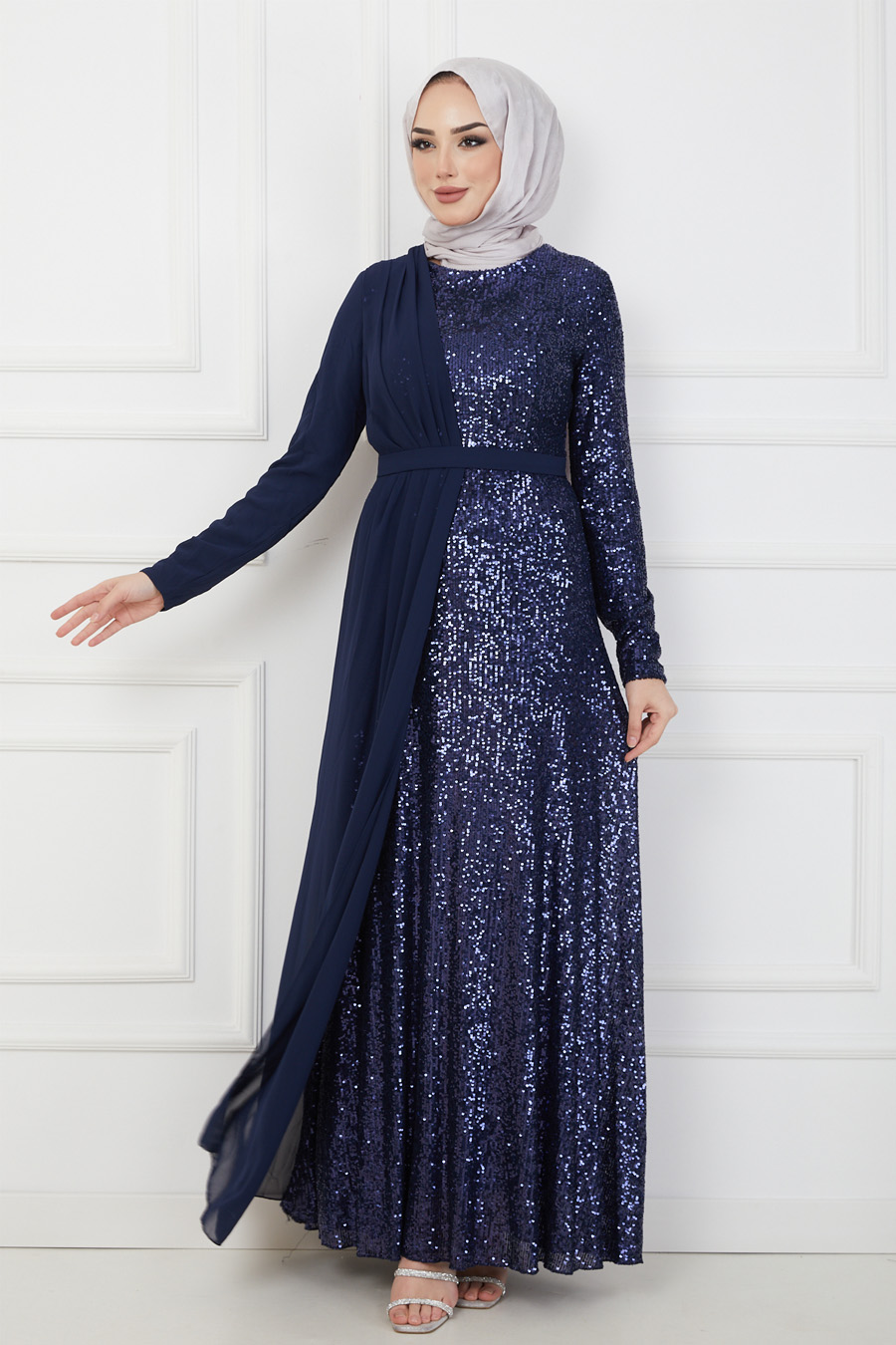 NAVY BLUE EVENING DRESS   NAVY BLUE EVENING DRESS