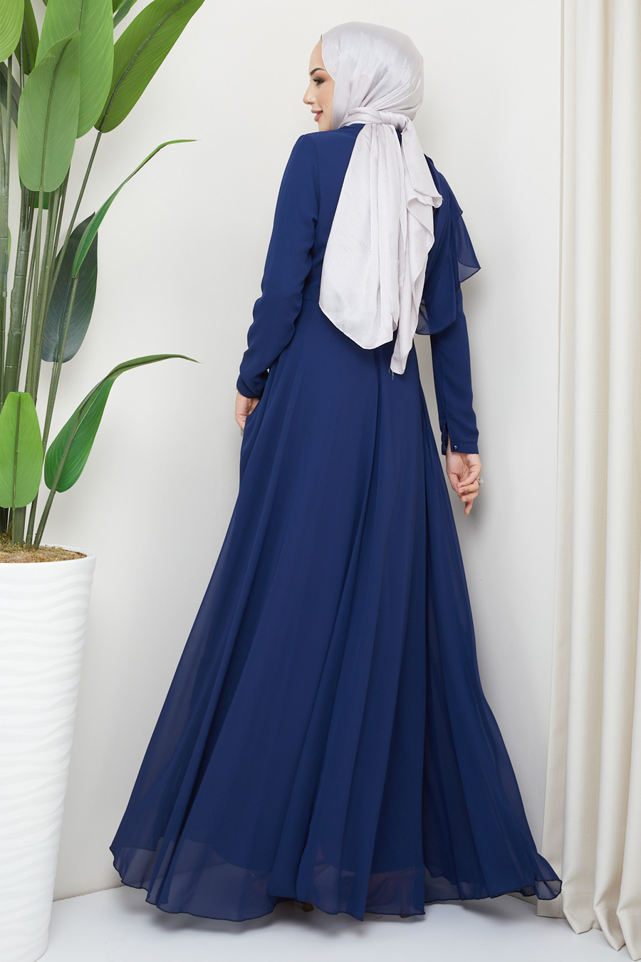 NAVY BLUE  EVENING DRESS  