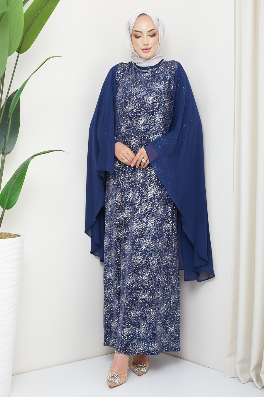 NAVY BLUE   EVENING DRESS  