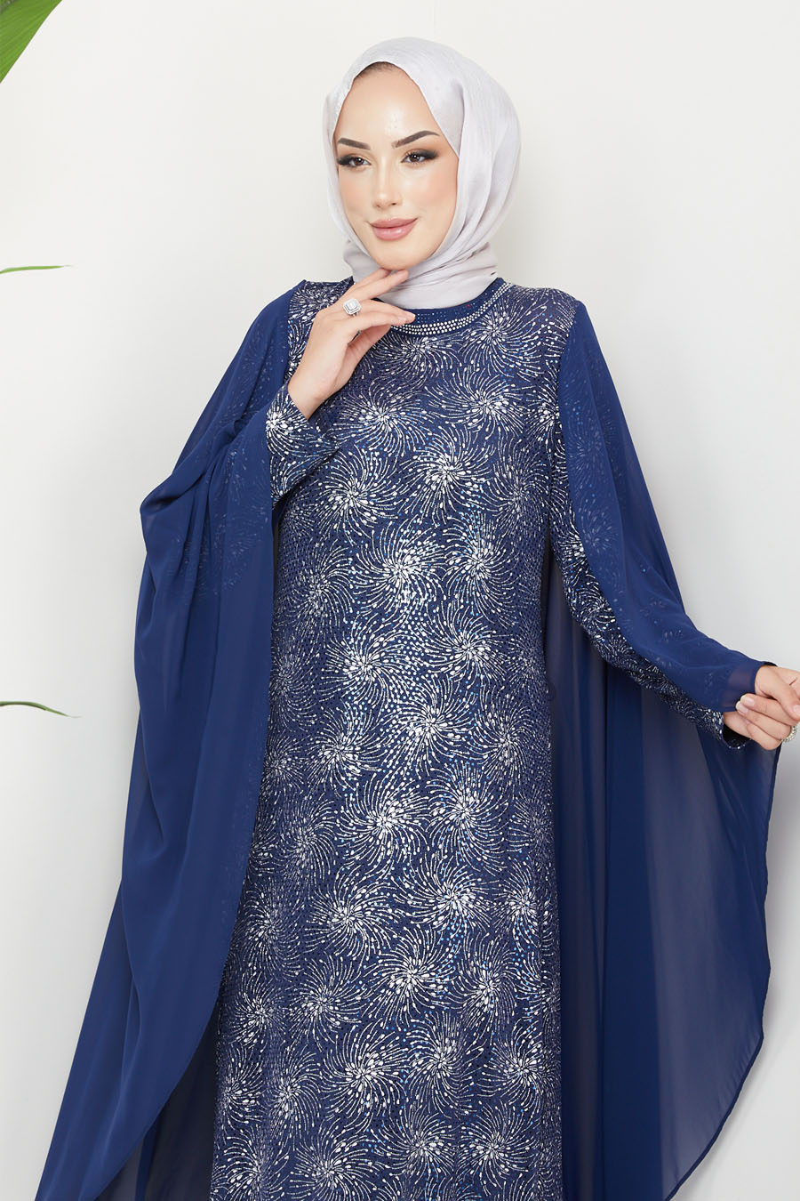 NAVY BLUE   EVENING DRESS  