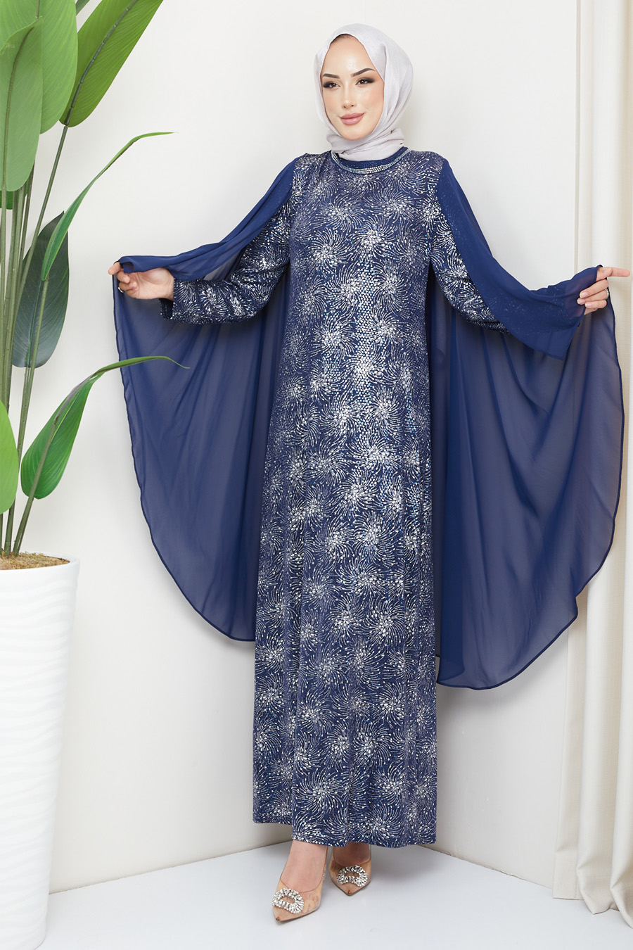 NAVY BLUE   EVENING DRESS  