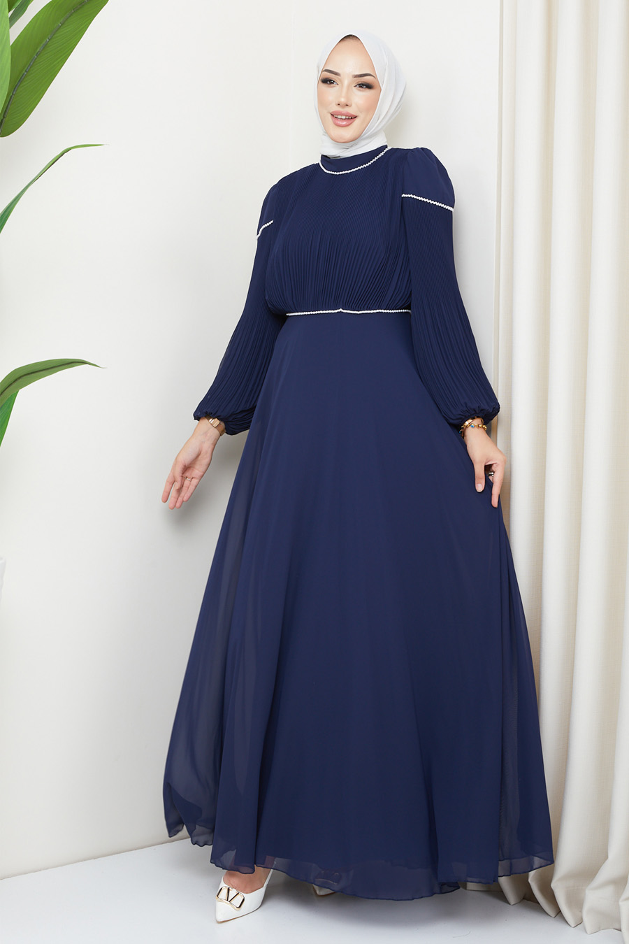 NAVY BLUE EVENING DRESS  