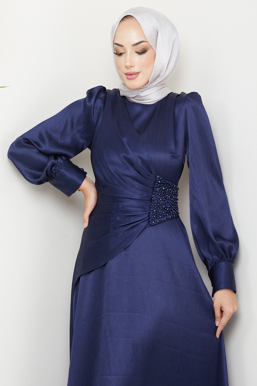 NAVY BLUE EVENING DRESS  