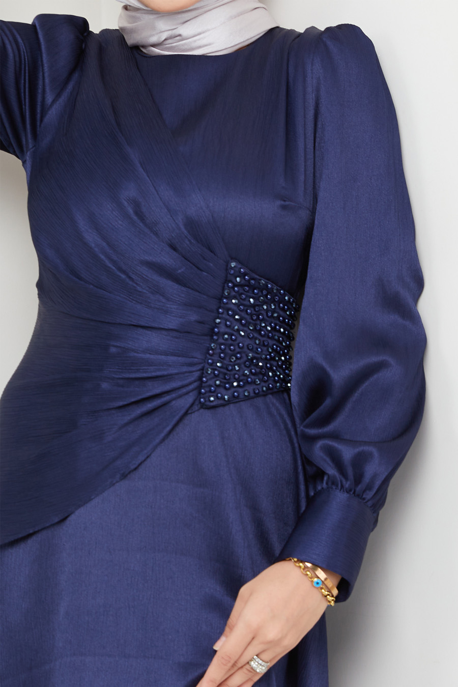 NAVY BLUE EVENING DRESS  
