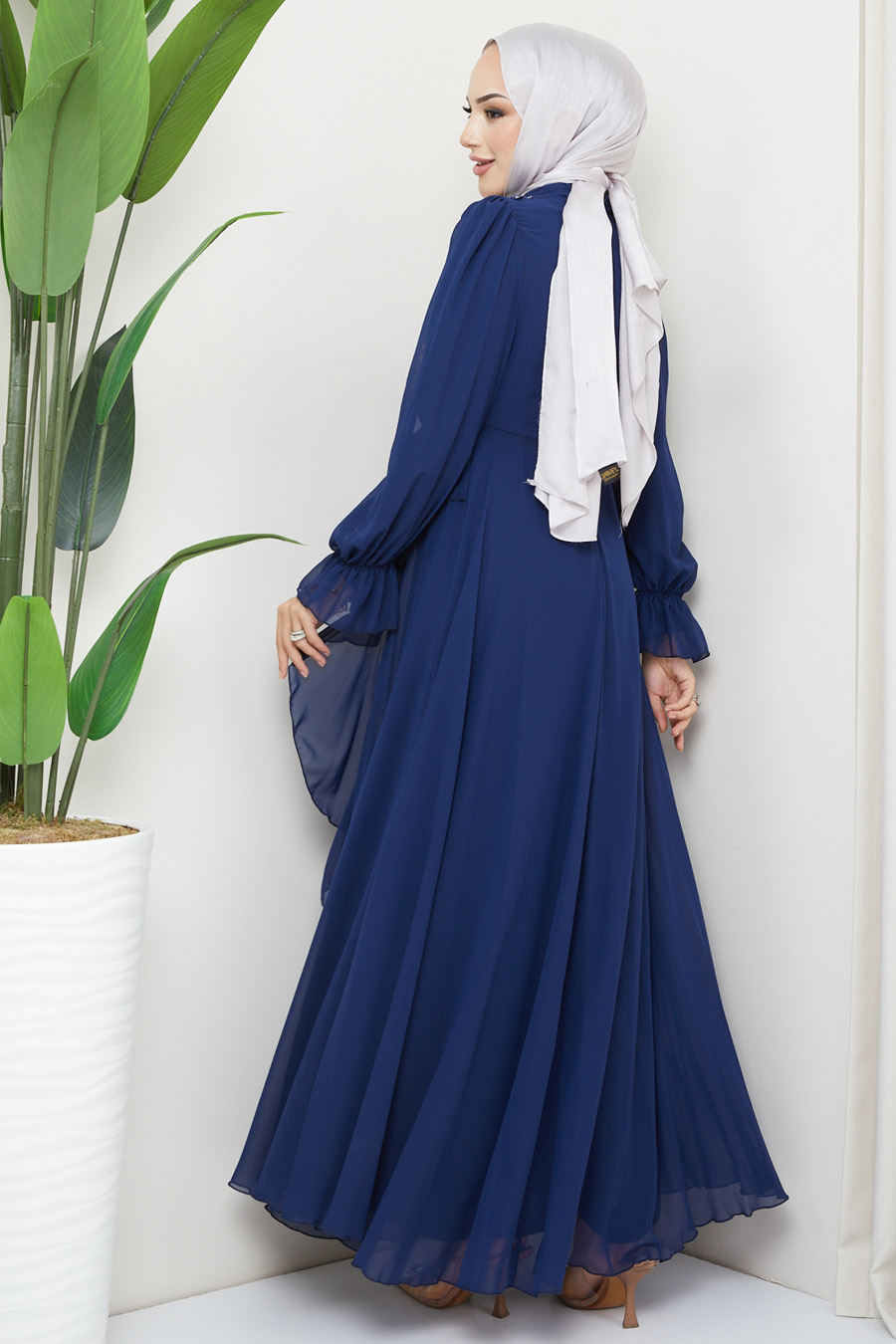 NAVY BLUE  EVENING DRESS  