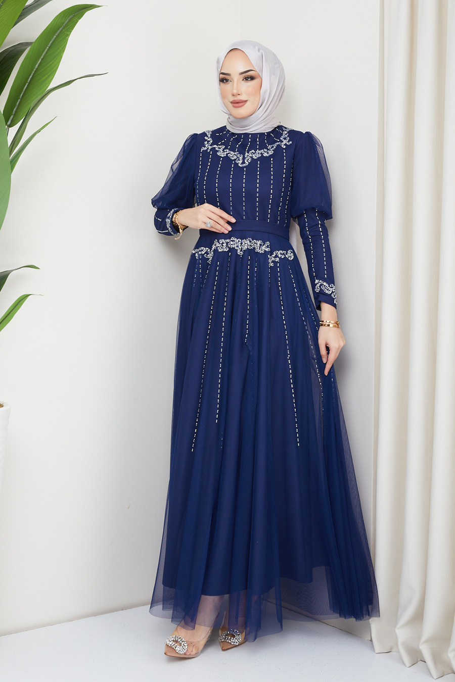NAVY BLUE EVENING DRESS   NAVY BLUE EVENING DRESS