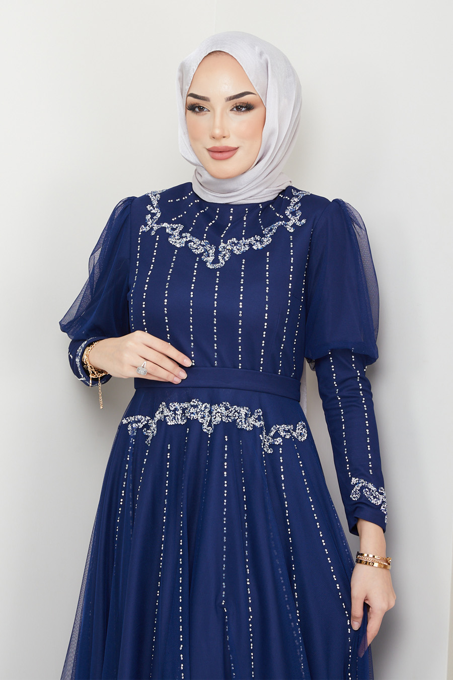 NAVY BLUE EVENING DRESS   NAVY BLUE EVENING DRESS