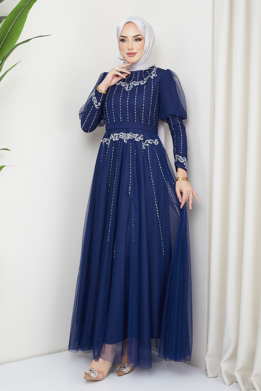 NAVY BLUE EVENING DRESS   NAVY BLUE EVENING DRESS