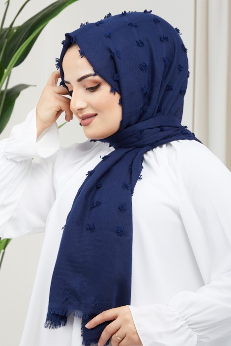 NAVY BLUE    -  SHAWL