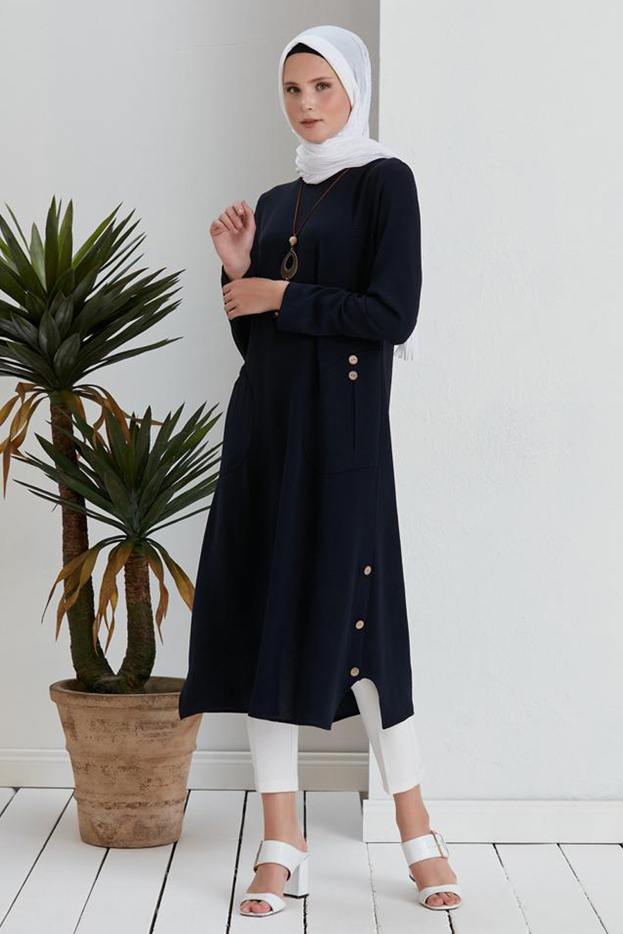 TUNIC - NAVY BLUE  TUNIC - NAVY BLUE