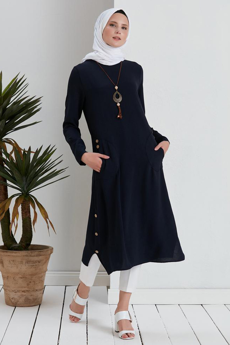 TUNIC - NAVY BLUE  TUNIC - NAVY BLUE
