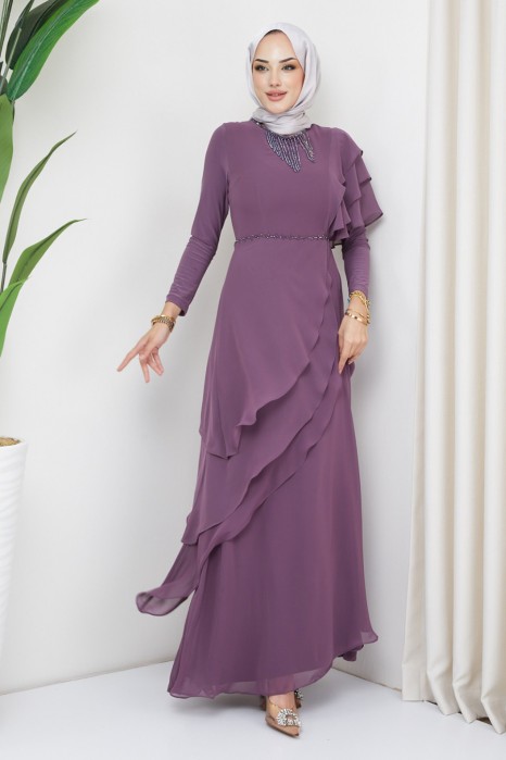 NECKLACE  EVENING DRESS  LILA 