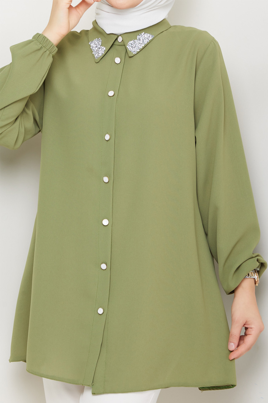 TUNIC - OIL GREEN  TUNIC - OIL GREEN
