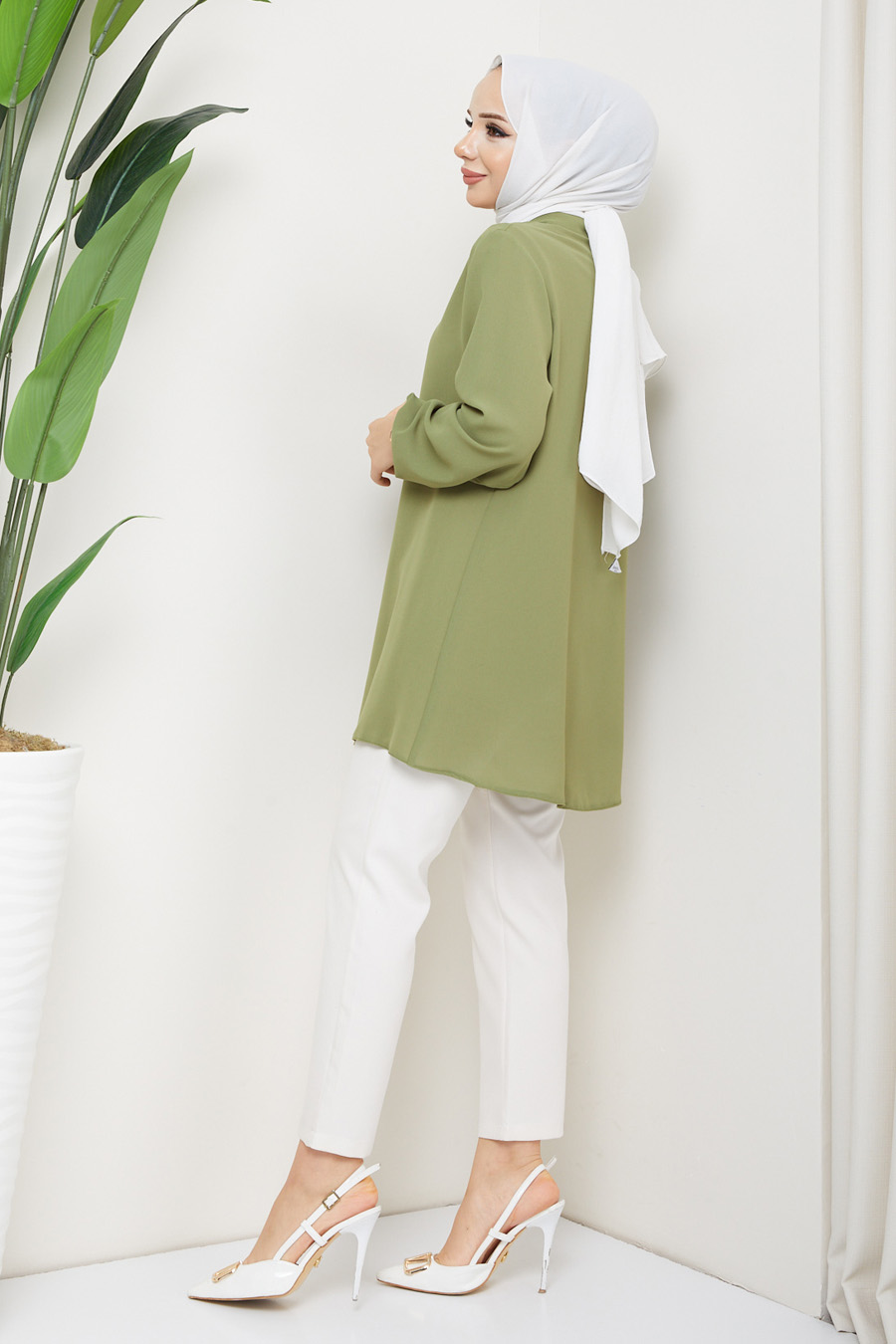 TUNIC - OIL GREEN  TUNIC - OIL GREEN