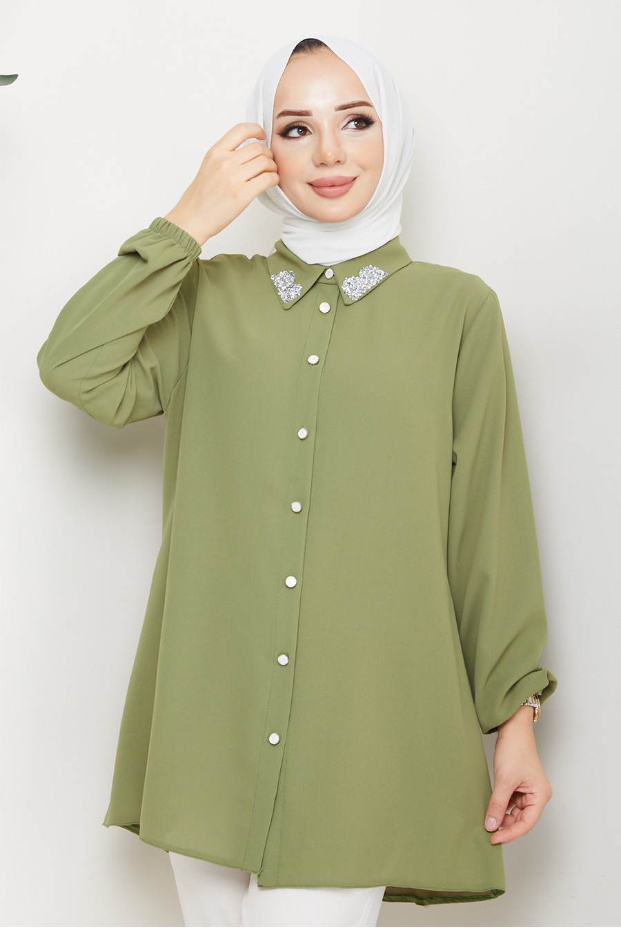 TUNIC - OIL GREEN  TUNIC - OIL GREEN