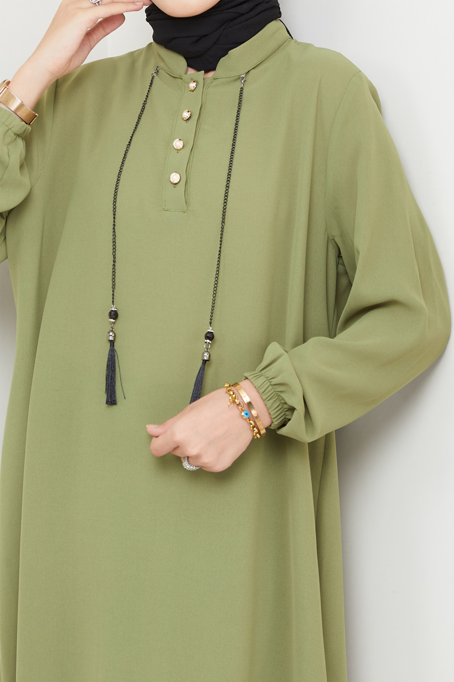 TUNIC - OIL GREEN  TUNIC - OIL GREEN