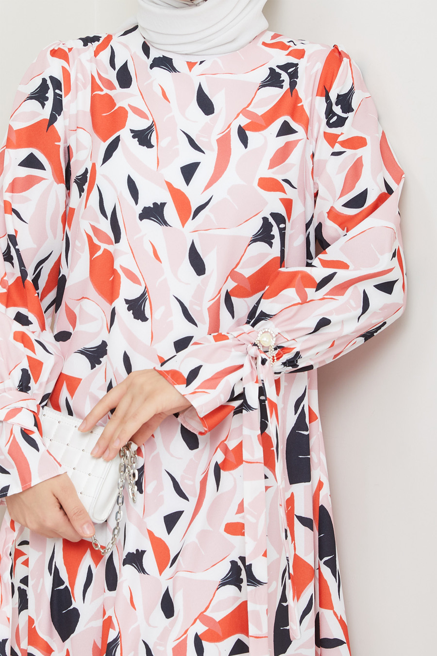 ORANGE PATTERNED  - DRESS