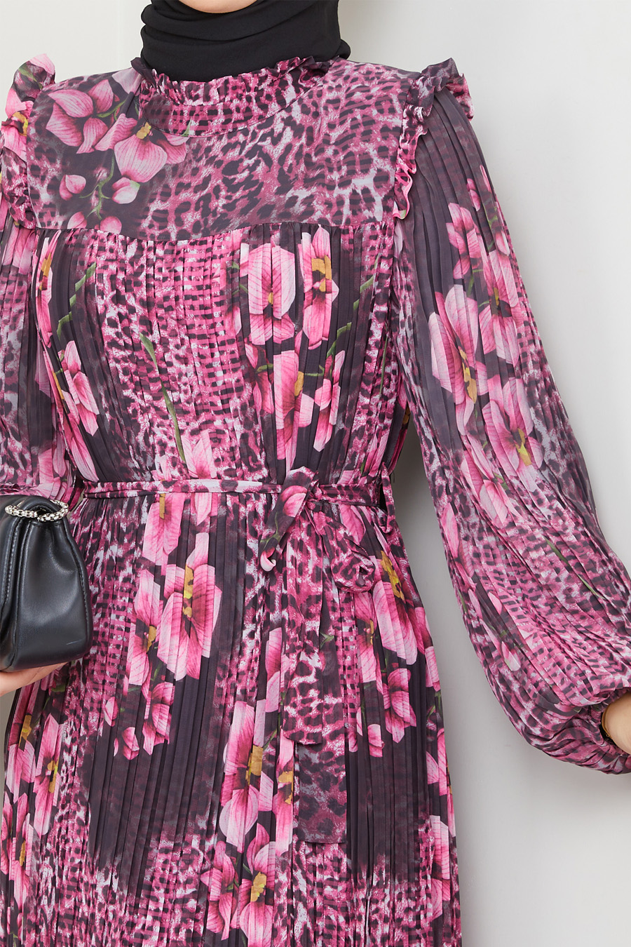 PATTERNED PINK  DRESS